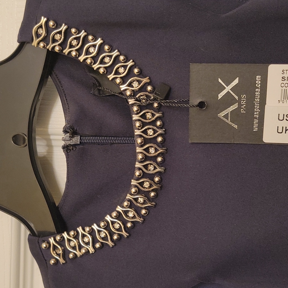 Dark Blue, Sleeveless, Bodycon Dress